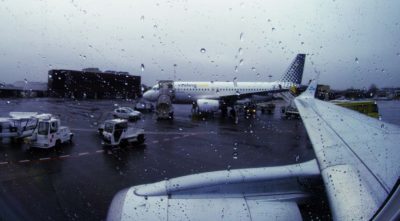 Florence airport in the rain