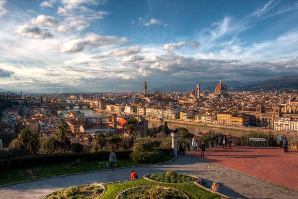 sunset at Piazzale Michelengelo