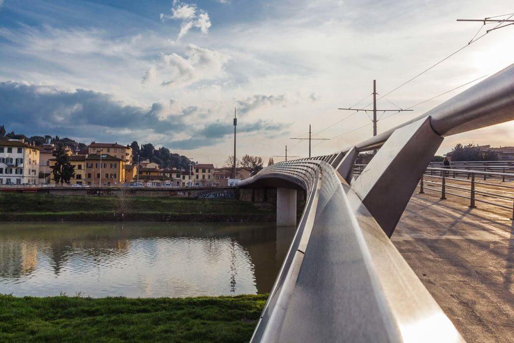 bridge over arno river at Cascine Park