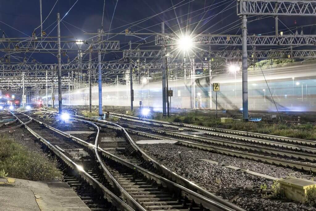 light trails at Firenze S.M. Novella Station.