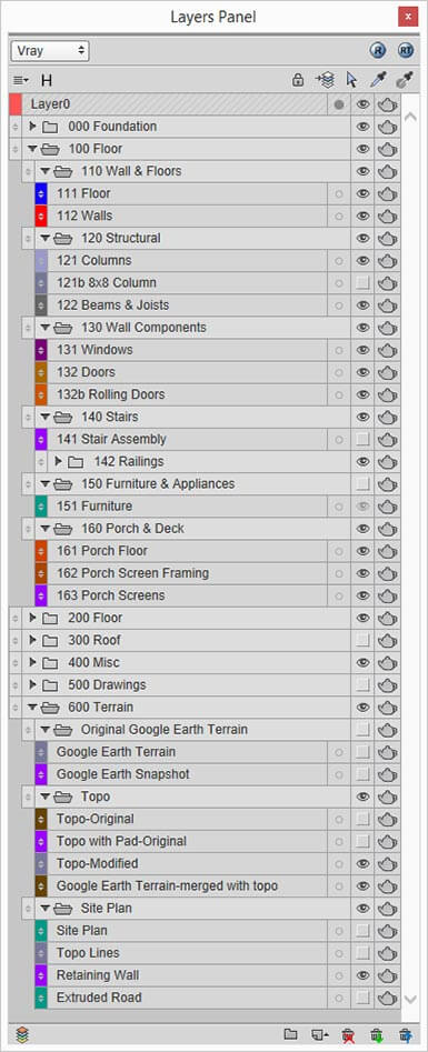 sketchup layers panel