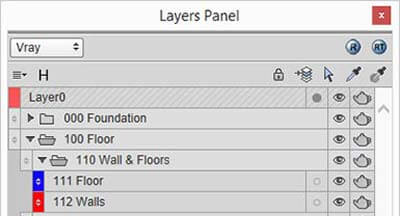 SketchUp Layer Organization for Architectural Modeling