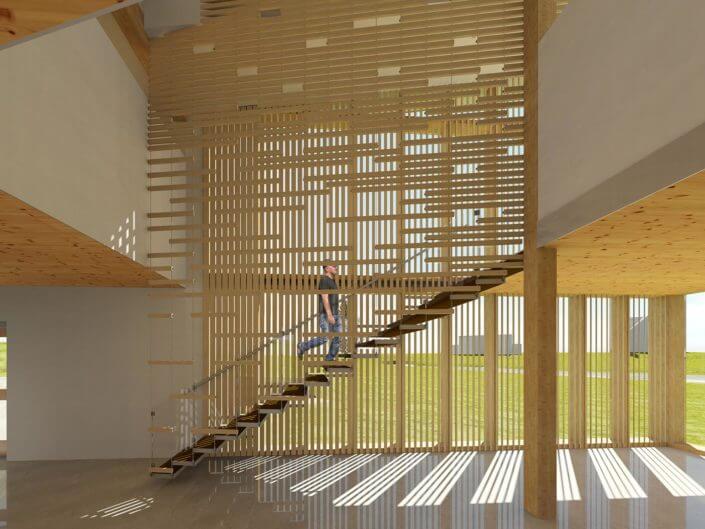 Suspended with a View: Stair & Screen
